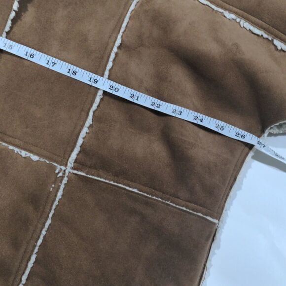 Chico's Jacket Women's S/M Tan Faux Suede Sherpa Logan Jacket 0/1 - Picture 10 of 12